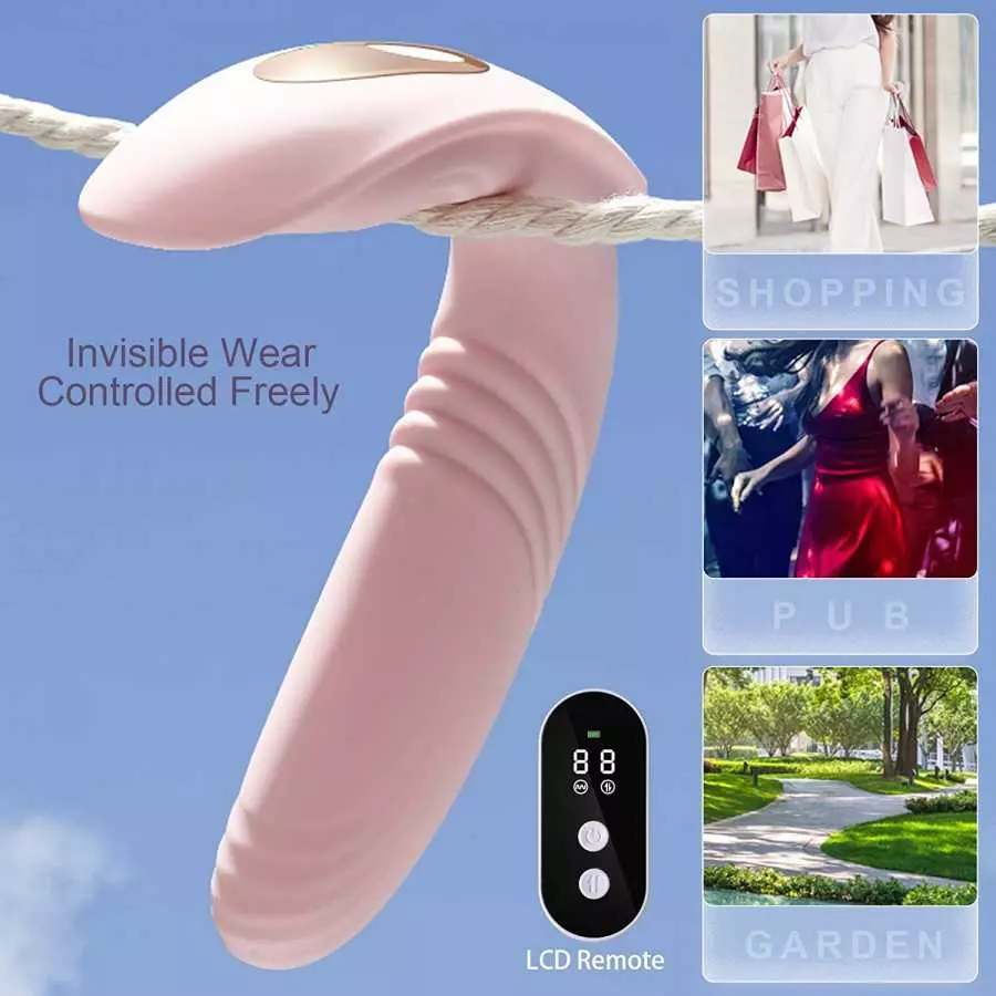 Sex Toys Dildo Vibrator for Adult Woman, LCD Remote Control Vibe Wearable Thrusting Vibrating Clitoralis Stimulator Sexual Pleas