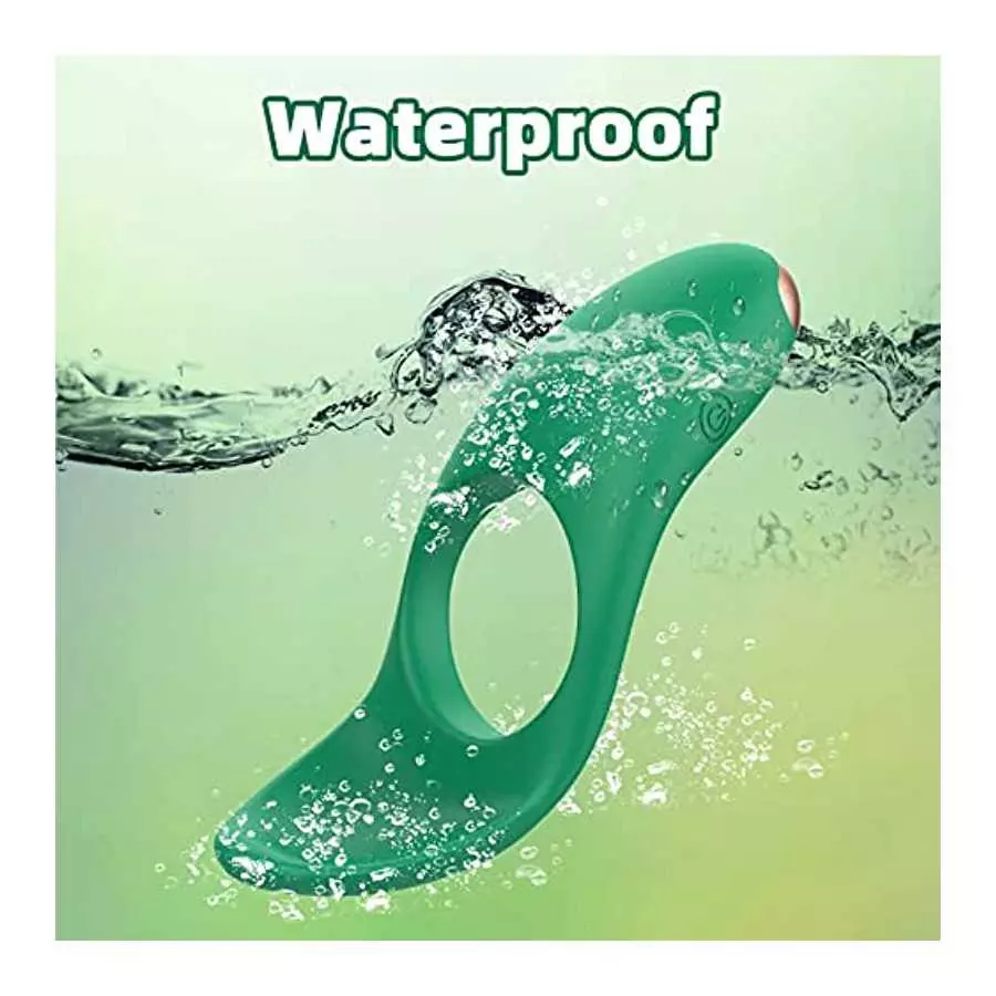 Couple Vibrator for Clitoris and Anal Stimulation with 7 Vibration Modes, Rechargeable Vibrating Cock Ring Penis Ring, Waterproo