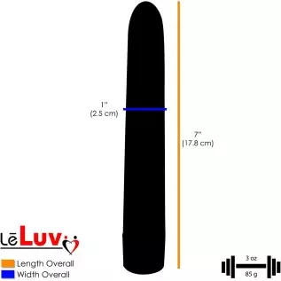 Simple Vibrating Dildo LeLuv Multispeed LeLuv Smooth Black Simple Vibrating Dildo LeLuv Multispeed LeLuv Smooth Black