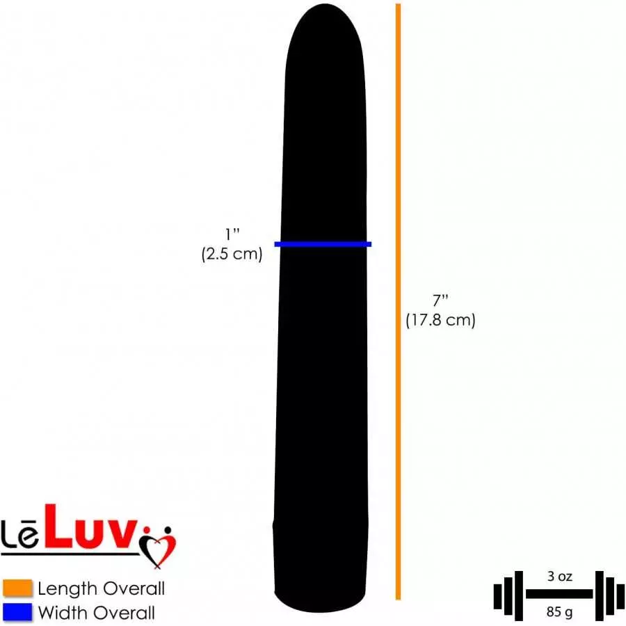 Simple Vibrating Dildo LeLuv Multispeed LeLuv Smooth Black