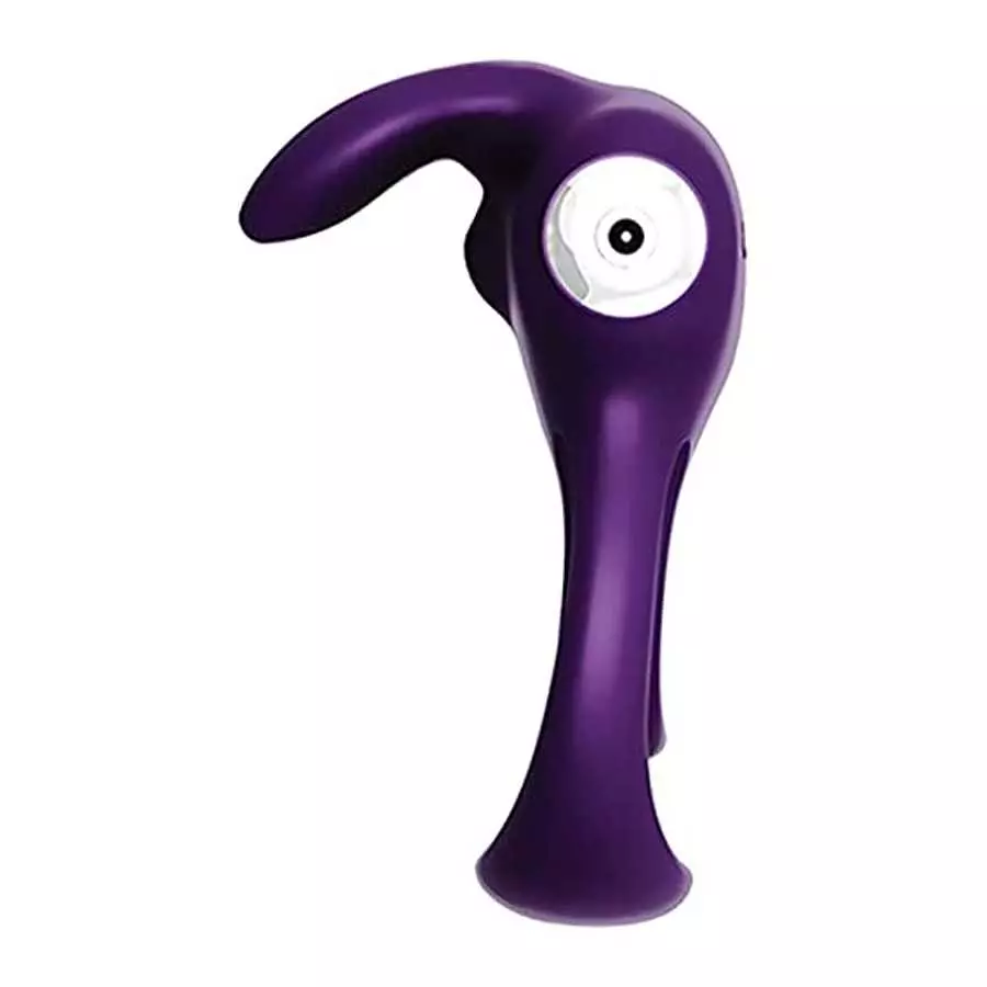 VeDO Thunder Bunny Rechargeable Vibrating Couples C-Ring, Clitoral Stimulation (Deep Purple)