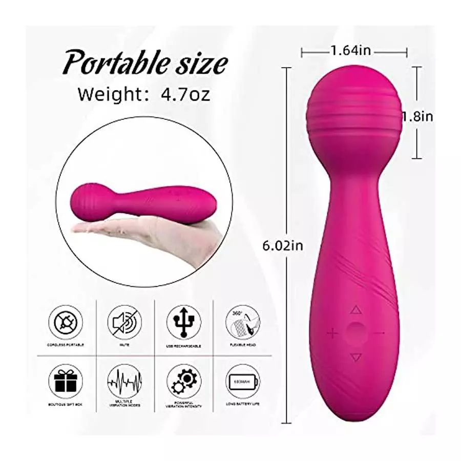 Vibrator for Women, Rose Sex Toy for Clitoral Stimulator, Wireless Sextoy, Quiet & Waterproof Clitoris Wand Massager