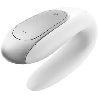 Satisfyer Double Fun Couples Vibrator with App Control and Wireless Remote - G-Spot and Clitoral Stimulation, Partner Toy, U-Sha Satisfyer Double Fun Couples Vibrator with App Control and Wireless Remote - G-Spot and Clitoral Stimulation, Partner Toy, U-Sha