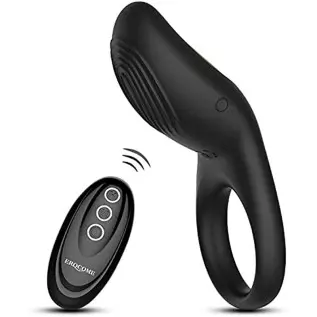 EROCOME Full Silicone Vibrating Sagitta Remote Control Cock Ring - Waterproof Rechargeable Penis Ring Vibrator with 8 Modes - Se