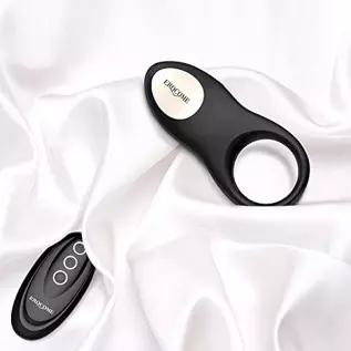 EROCOME Full Silicone Vibrating Sagitta Remote Control Cock Ring - Waterproof Rechargeable Penis Ring Vibrator with 8 Modes - Se