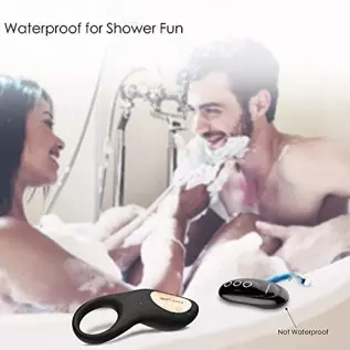 EROCOME Full Silicone Vibrating Sagitta Remote Control Cock Ring - Waterproof Rechargeable Penis Ring Vibrator with 8 Modes - Se