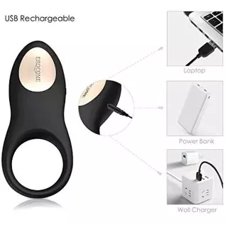 EROCOME Full Silicone Vibrating Sagitta Remote Control Cock Ring - Waterproof Rechargeable Penis Ring Vibrator with 8 Modes - Se