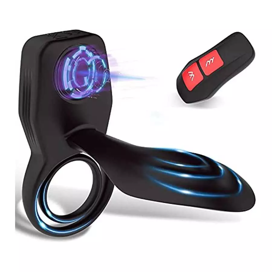 3 in 1 Dual Cock Ring with Tougue G Spot Vibrator and Flapping Clitoral Stimulator, Vibrating Penis Ring Couple Vibrator 8 Vibra 3 in 1 Dual Cock Ring with Tougue G Spot Vibrator and Flapping Clitoral Stimulator, Vibrating Penis Ring Couple Vibrator 8 Vibra