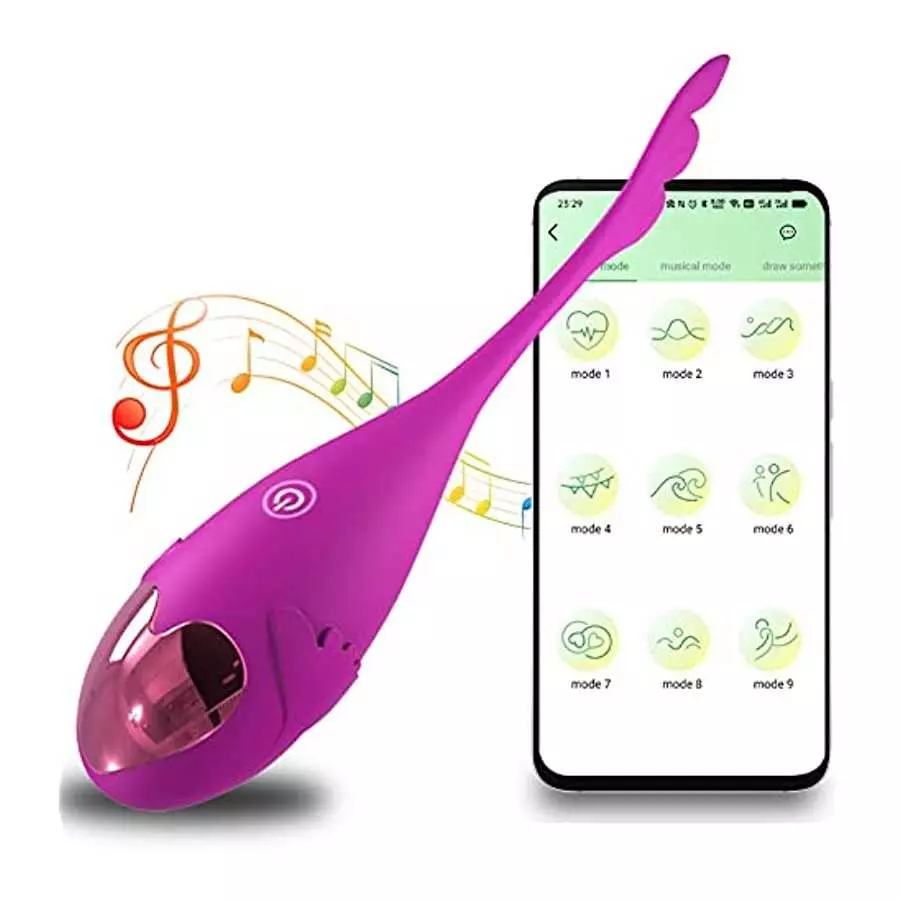 Vibrating APP Control G-spot Egg Vibrator, Xfunneer Vaginal Anal Stimulator Massager for Women Solo Play Masturbation Orgasm, Wa