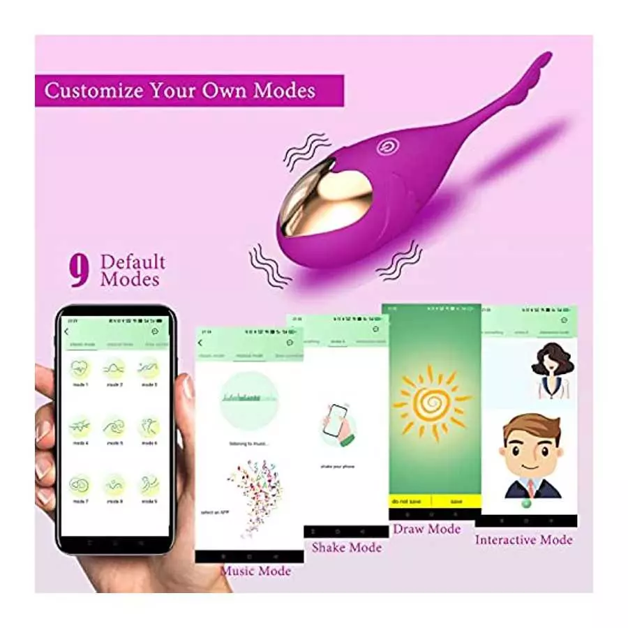 Vibrating APP Control G-spot Egg Vibrator, Xfunneer Vaginal Anal Stimulator Massager for Women Solo Play Masturbation Orgasm, Wa