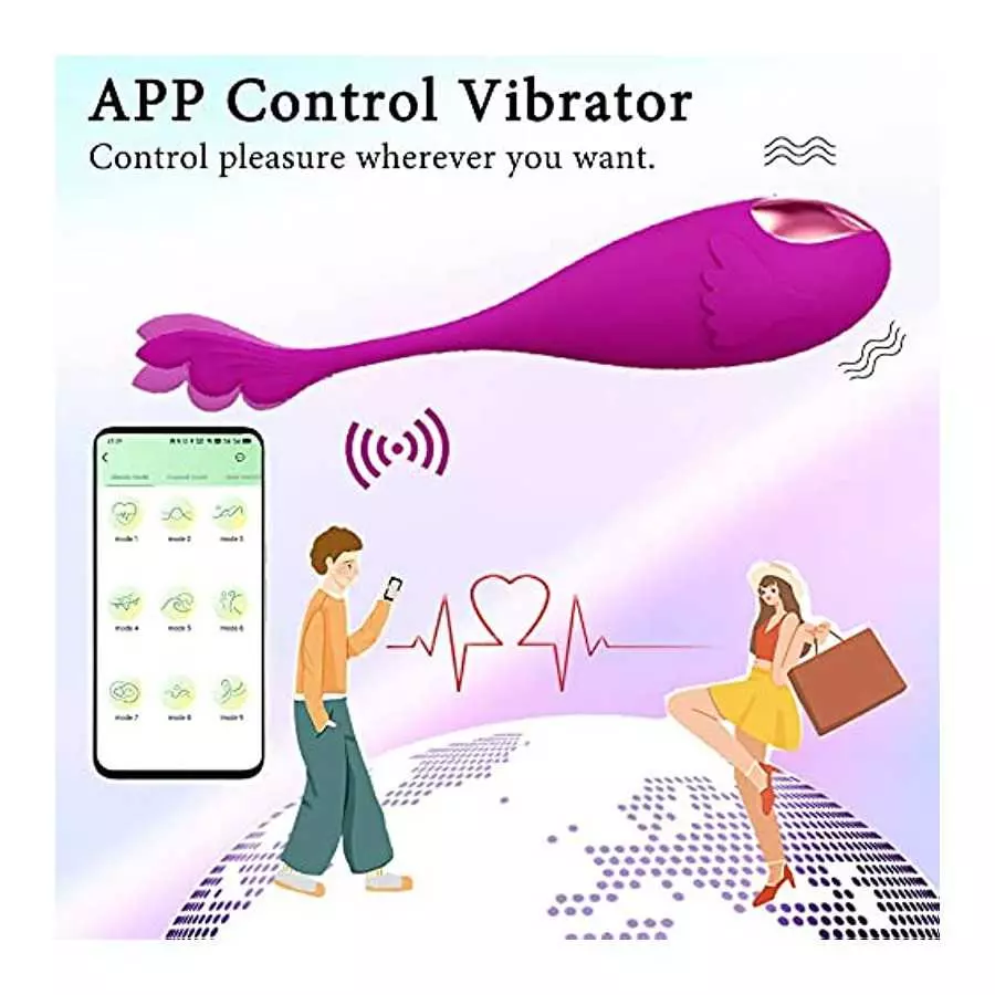 Vibrating APP Control G-spot Egg Vibrator, Xfunneer Vaginal Anal Stimulator Massager for Women Solo Play Masturbation Orgasm, Wa