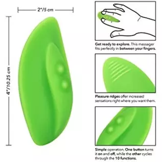 CalExotics Mini Marvels Marvelous Teaser – Silicone Waterproof Compact Massager Vibrator – 10 Function Rechargeable Vibe – Adult