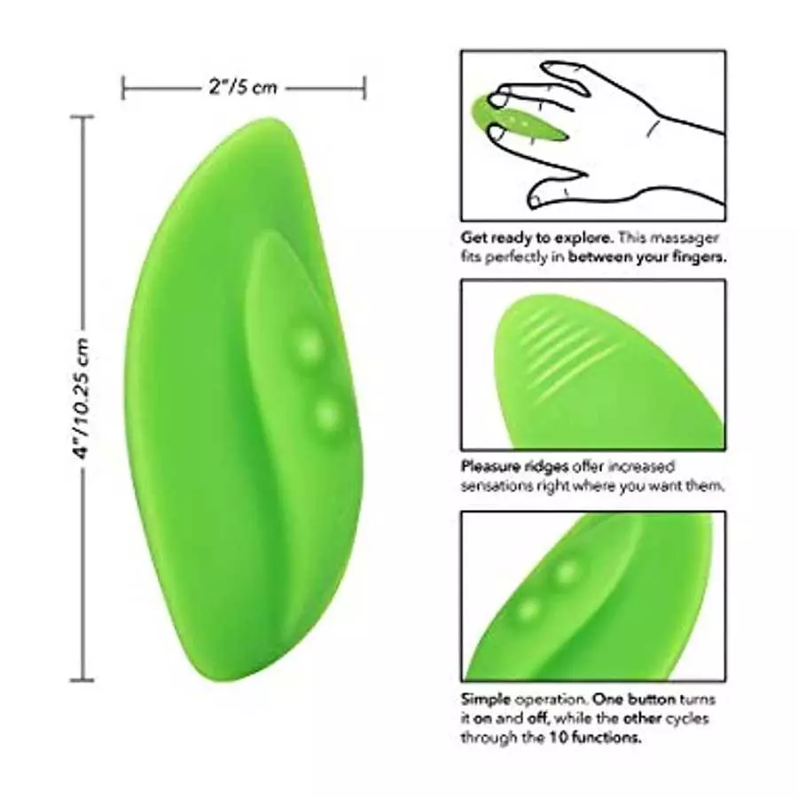 CalExotics Mini Marvels Marvelous Teaser – Silicone Waterproof Compact Massager Vibrator – 10 Function Rechargeable Vibe – Adult