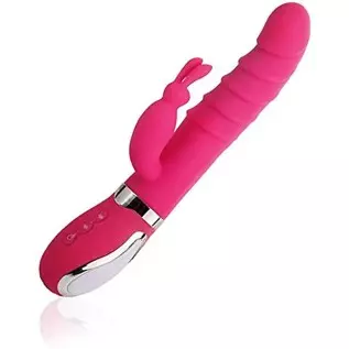 G-Spot Rabbit Vibrator Clitoris Stimulator - Silicone Vaginal Anal Dildo Massager for Women Maturbation, Waterproof Rechargeable