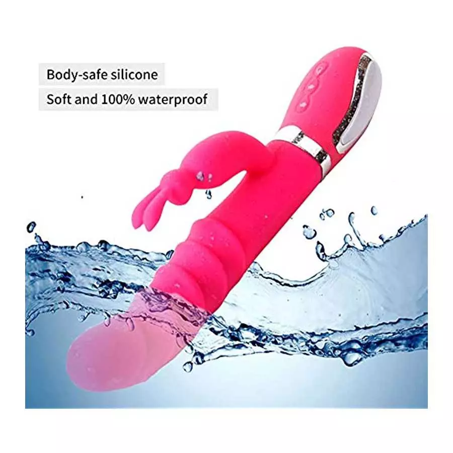 G-Spot Rabbit Vibrator Clitoris Stimulator - Silicone Vaginal Anal Dildo Massager for Women Maturbation, Waterproof Rechargeable