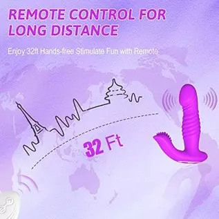 Couple Vibrator with G Spot Flicking Tongue - LATUNE S-Tina, Remote Thrusting Vibrator with 3 Pulsing & 10 Vibrating for Women S