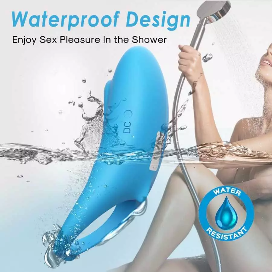 Cock Ring Vibrator, Longer Stronger Erection Vibrating Penis Ring, Nipples, Clitoris Stimulator, Waterproof Rechargeable Bullet,