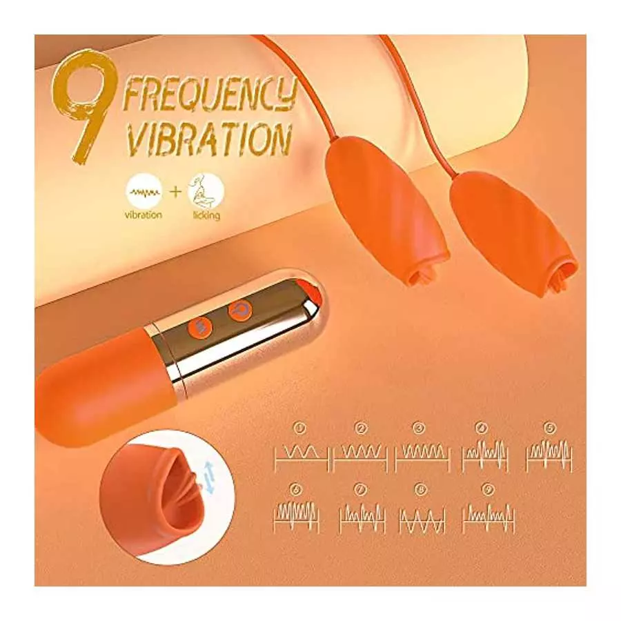 Vibrating Love Egg Vibrator for Women Pleasure, Licking Clitoral Clit Stimulator Stimulation Toy, Tongue Bullet Vibe Anal Massag
