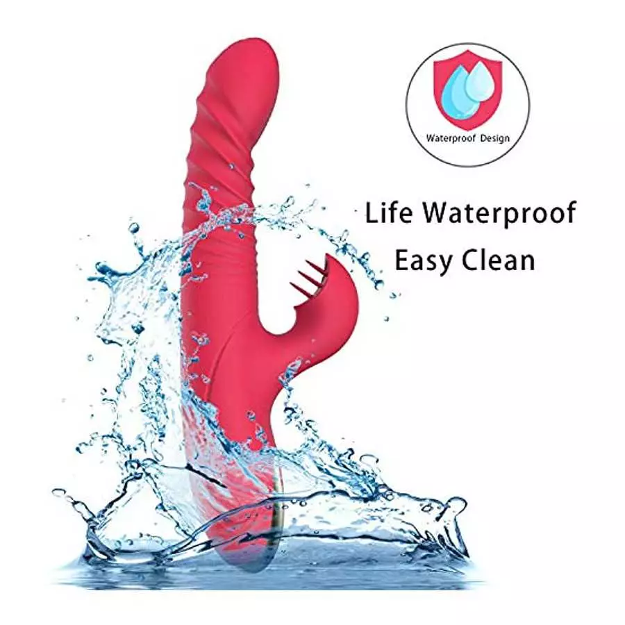 G Spot Rabbit Vibrators Powerful Vibrations and Rotation Beads Waterproof Dildo Vibrator Rechargeable Quiet Vibrating Vibrators 