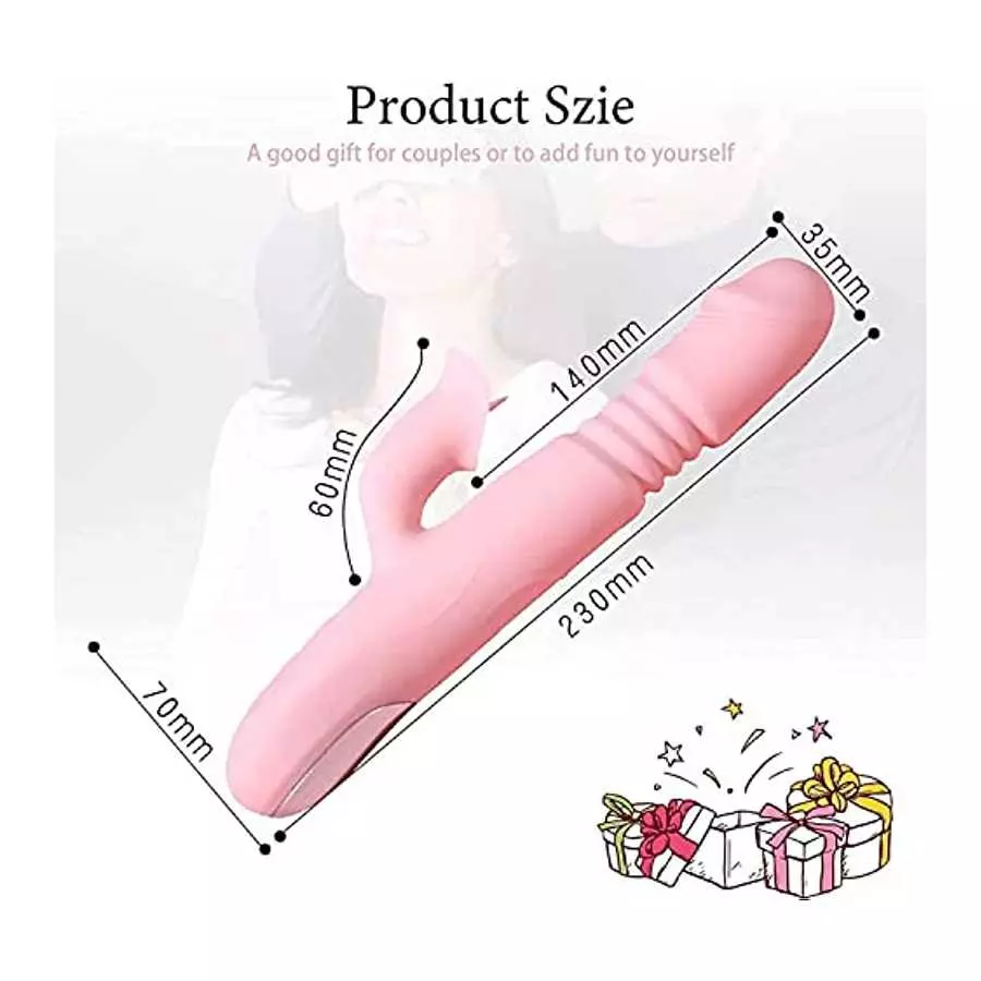 Thrusting Vibrator for Women, Vibrator Adult Sensory Toys G Spot Sex Toy with 3 Telescopic & 10 Vibration Modes, Adult Sex Toys 