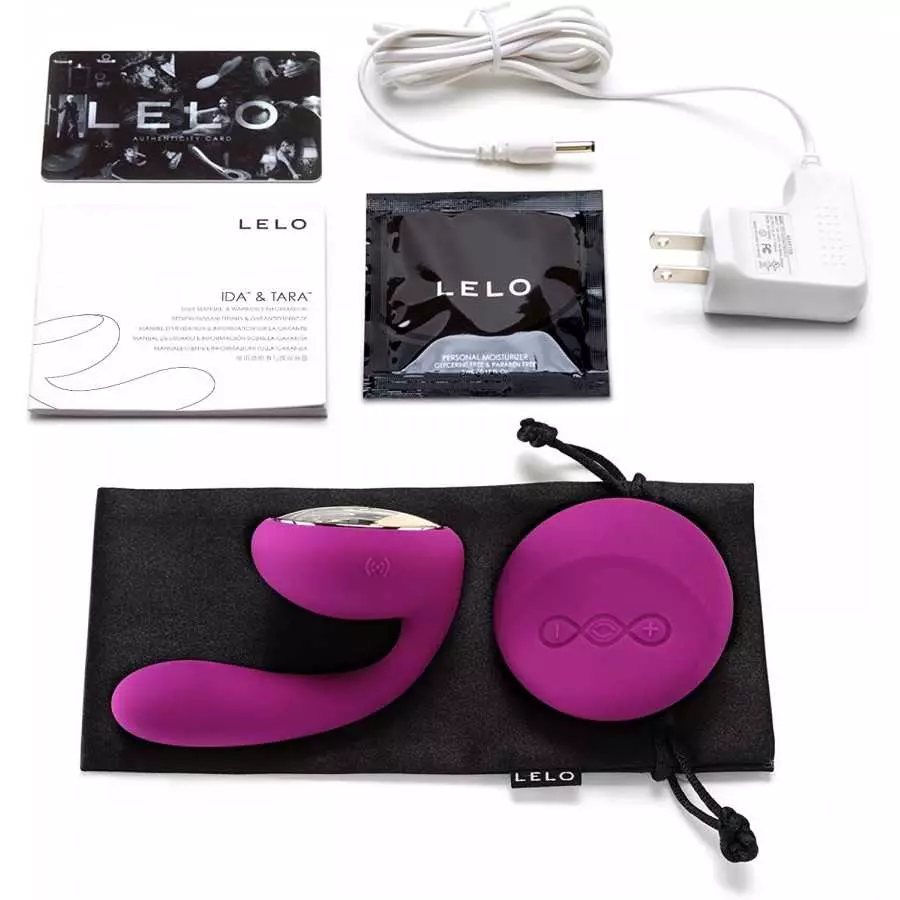LELO Ida The World's First Rotating and Vibrating Remote-Controlled Couples' Vibrator, Black