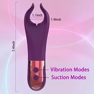 Clitoral Vibrator for Women with 10 Intense Vibration, Blowjob Stimulator for Men Vibrating Dildo for Nipple G-spot Anal Male Co