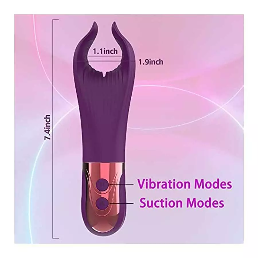 Clitoral Vibrator for Women with 10 Intense Vibration, Blowjob Stimulator for Men Vibrating Dildo for Nipple G-spot Anal Male Co