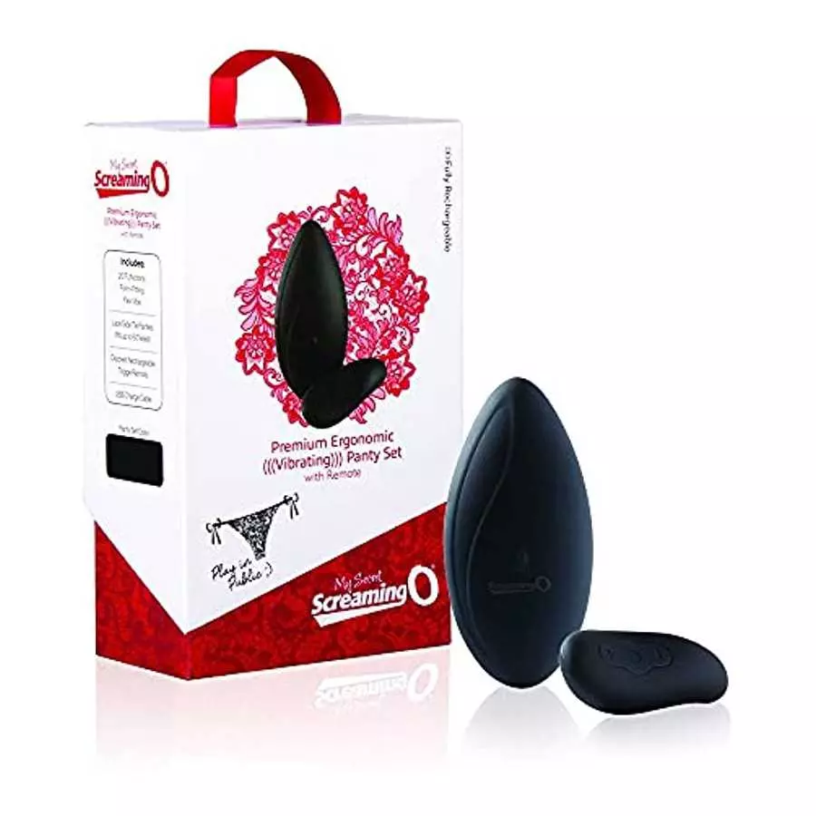 Screaming O My Secret Premium Ergonomic Remote Panty Set - Black