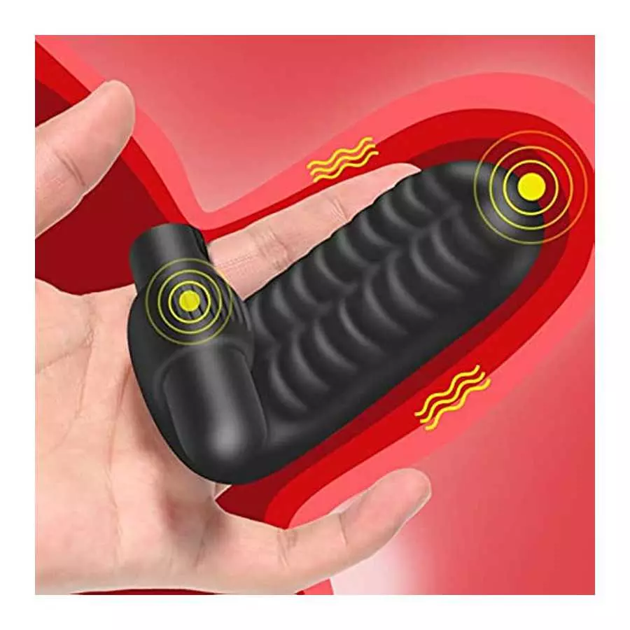 Agohua Finger cot Vibrator G spot Orgasm Massage Clitoral Stimulation Female masturbator Vibrator Lesbian Sex Toys Adult Product