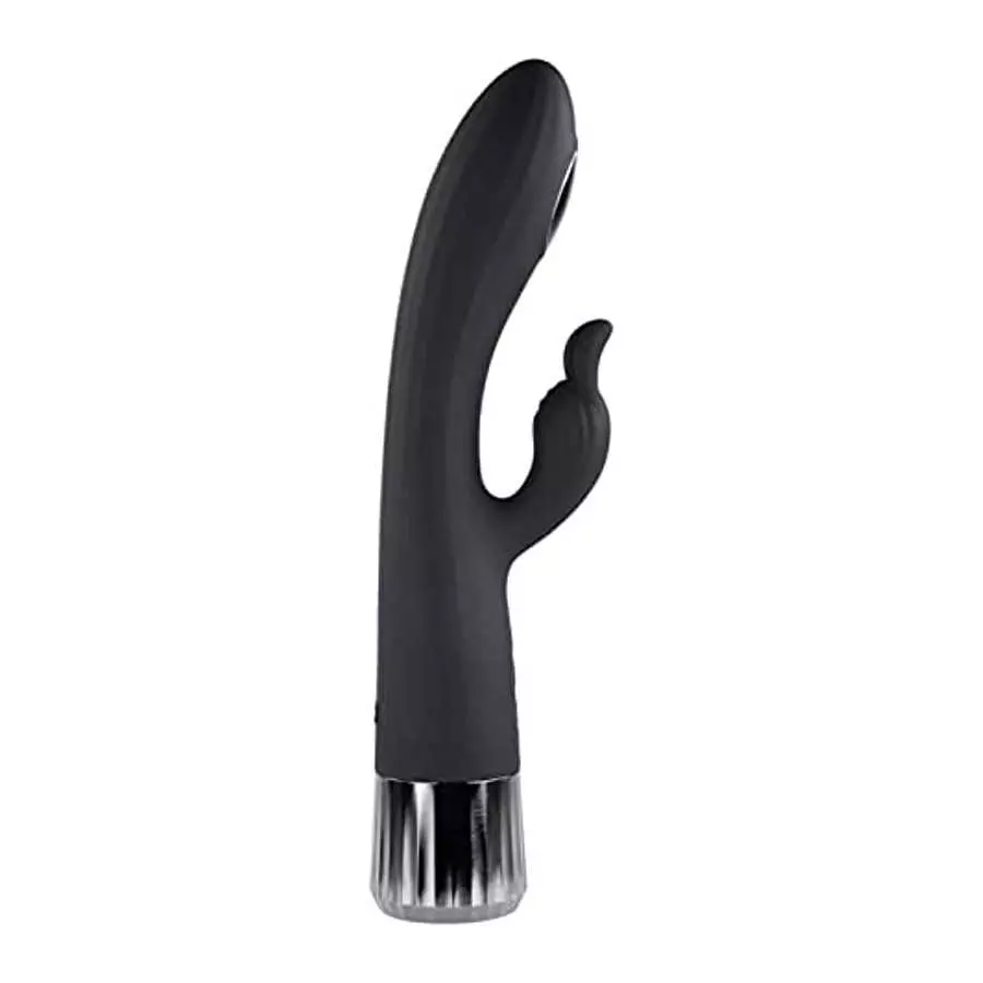Evolved Love is Back - Heat Up & Chill - Rechargeable Silicone Heating and Cooling G-Spot Dual Stimulator Vibrator - Black Evolved Love is Back - Heat Up & Chill - Rechargeable Silicone Heating and Cooling G-Spot Dual Stimulator Vibrator - Black