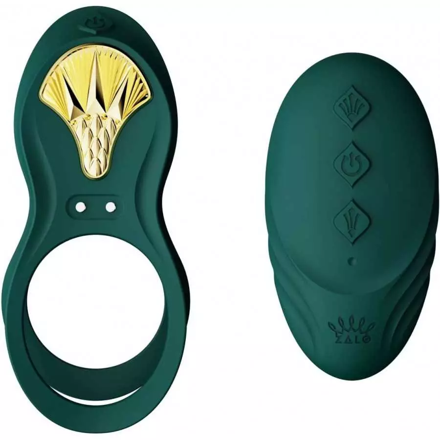 ZALO Bayek Vibrating Couples Ring with 8 Vibration Modes | Waterproof Sex Toy with Remote Control | USB Rechargeable Battery | 1