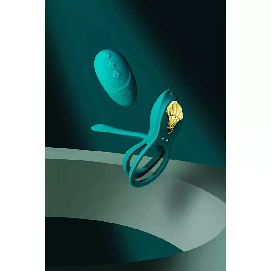 ZALO Bayek Vibrating Couples Ring with 8 Vibration Modes | Waterproof Sex Toy with Remote Control | USB Rechargeable Battery | 1