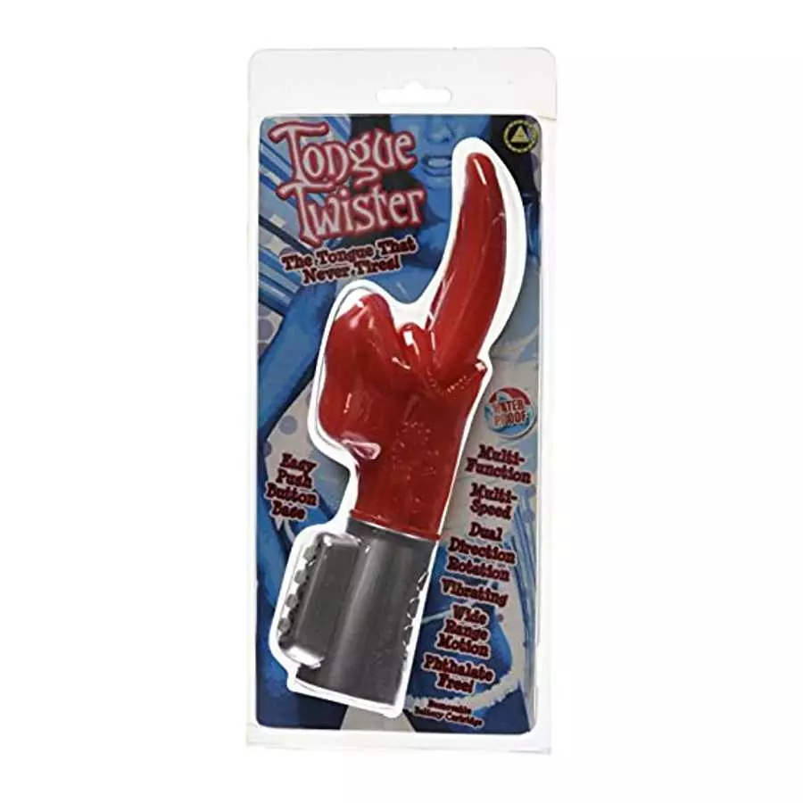 Golden Triangle Tongue Twister Vibrator, Red (UGT298)