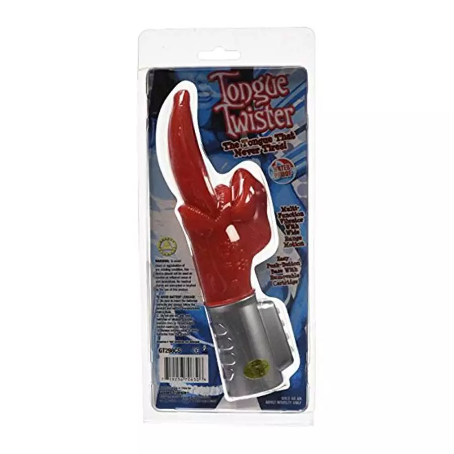 Golden Triangle Tongue Twister Vibrator, Red (UGT298)