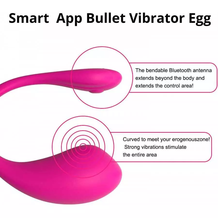 Smart App Bullet Vibrator Egg Vagina G-Spot Stimulator Vibrating Kegel Ball Adult Sex Toy for Women Pleasure 9 Vibrations (Purpl