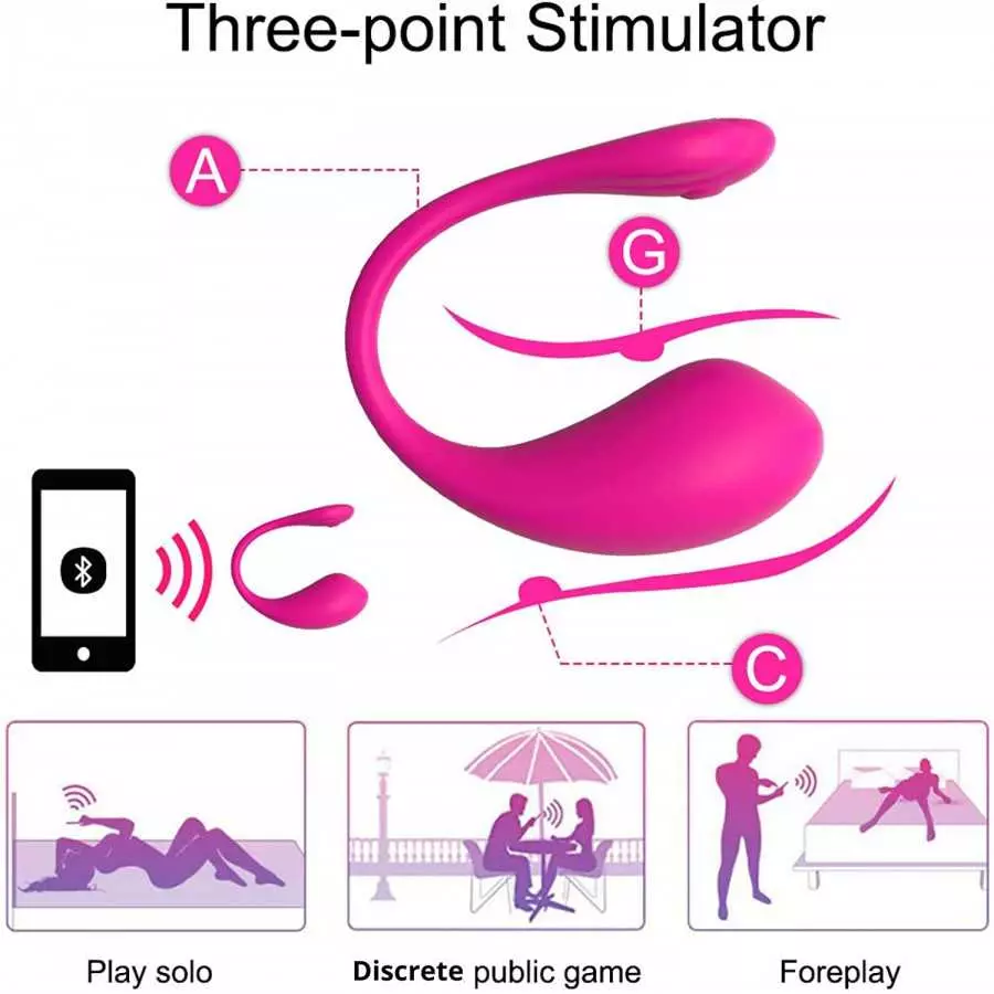 Smart App Bullet Vibrator Egg Vagina G-Spot Stimulator Vibrating Kegel Ball Adult Sex Toy for Women Pleasure 9 Vibrations (Purpl