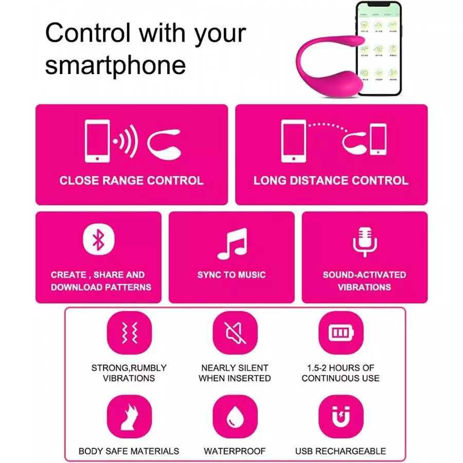 Smart App Bullet Vibrator Egg Vagina G-Spot Stimulator Vibrating Kegel Ball Adult Sex Toy for Women Pleasure 9 Vibrations (Purpl