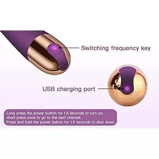 Lovetime G Spot Vibrator,Soft Silicone Powerful Vibrating Massagers with 10 Vibration Frequency Modes,Waterproof Clitoris Nipple