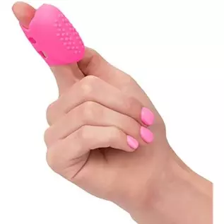 CalExotics Shane’s World Finger Tingler - Vibrating Silicone Sex Toy Vibrator for Couples – Vibe Finger Tickler - Pink
