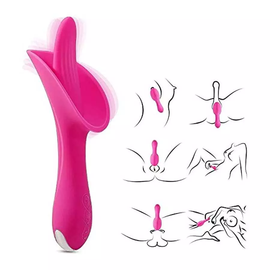Rabbit Licking Thrusting Toys for Womens Pleasure Massager Vibrating Wand Tongue Toys for her Adult Pleasure G Spot Sucking 10 S