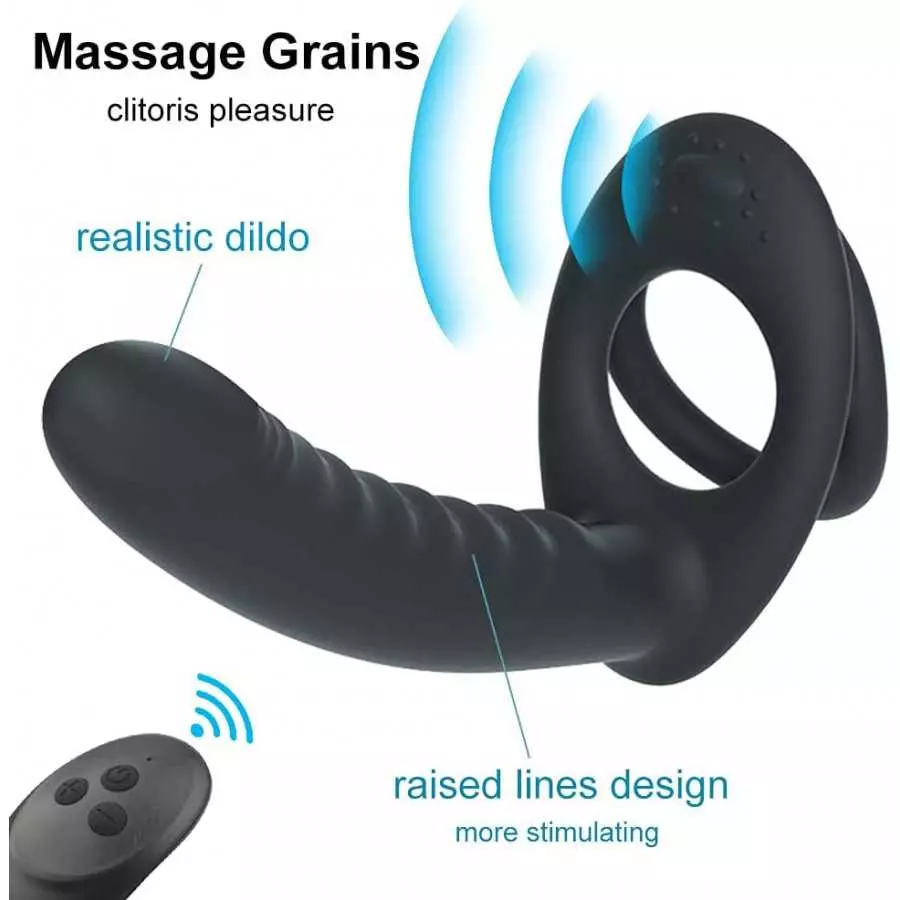 Double Penetration Strap On Anal Vibrator for Couples Vibrator Anus Plug G-Spot Vibrator Intimate Adult Sex Toys for Woman,with 