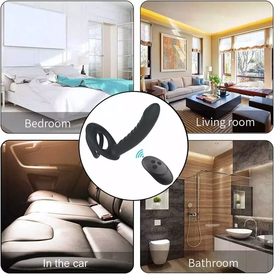 Double Penetration Strap On Anal Vibrator for Couples Vibrator Anus Plug G-Spot Vibrator Intimate Adult Sex Toys for Woman,with 