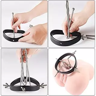 [Upgrade] Anal Dilator Vaginal Expander Vaginal Speculum Anal Speculum Anal Dilation Expander Vaginal Labia Speculum Toy Alloy+A