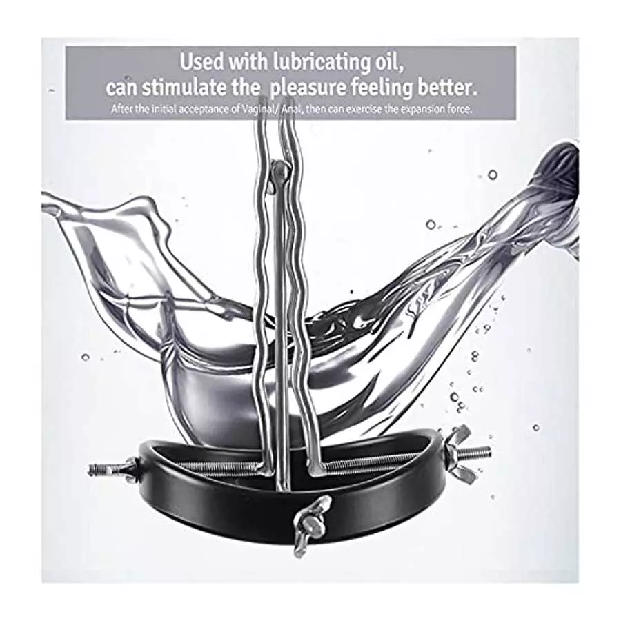 [Upgrade] Anal Dilator Vaginal Expander Vaginal Speculum Anal Speculum Anal Dilation Expander Vaginal Labia Speculum Toy Alloy+A