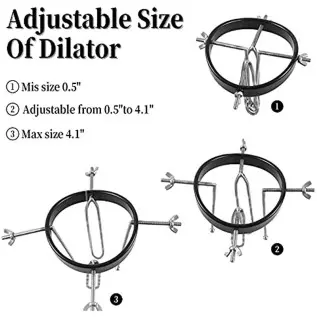 [Upgrade] Anal Dilator Vaginal Expander Vaginal Speculum Anal Speculum Anal Dilation Expander Vaginal Labia Speculum Toy Alloy+A