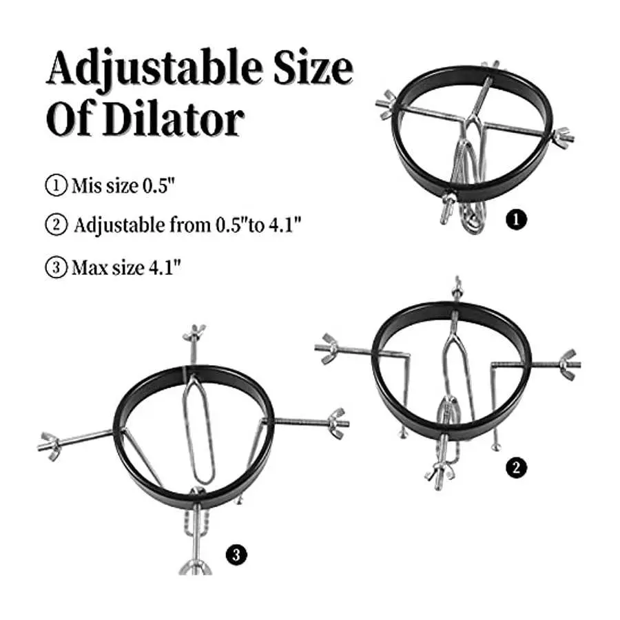 [Upgrade] Anal Dilator Vaginal Expander Vaginal Speculum Anal Speculum Anal Dilation Expander Vaginal Labia Speculum Toy Alloy+A