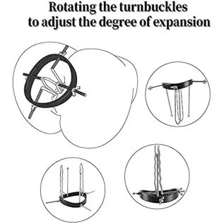 [Upgrade] Anal Dilator Vaginal Expander Vaginal Speculum Anal Speculum Anal Dilation Expander Vaginal Labia Speculum Toy Alloy+A