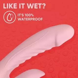 Luv Inc G-Spot Rabbit Vibrator Clitoris Stimulator - Silicone Vaginal Anal Dildo Massager for Women Masturbation, Powerful Water