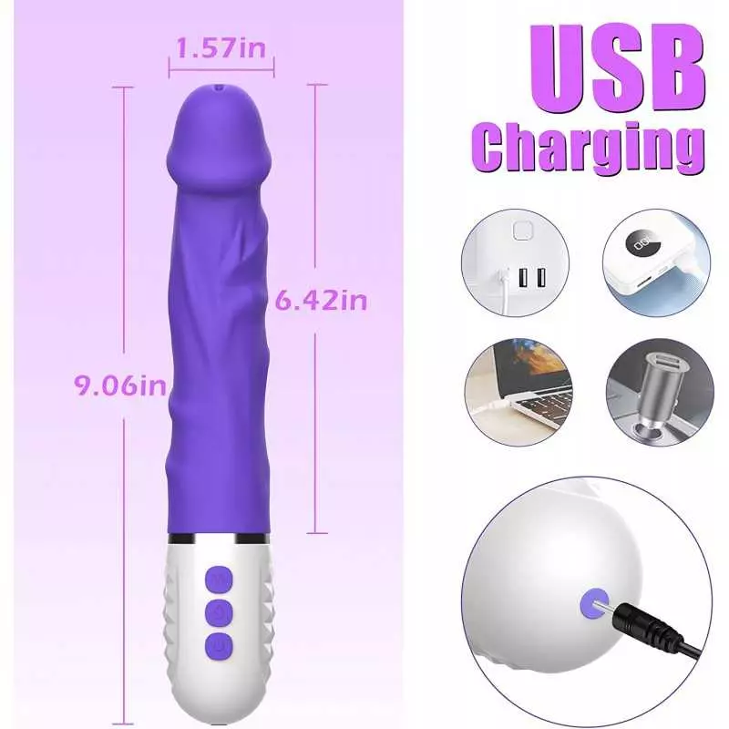 Realistic Dildo Vibrator, DANKIS G-spot Vibrator for Women's Sex, Adult Toys Dildos with 10 Vibration Modes, Heating Vibrators T