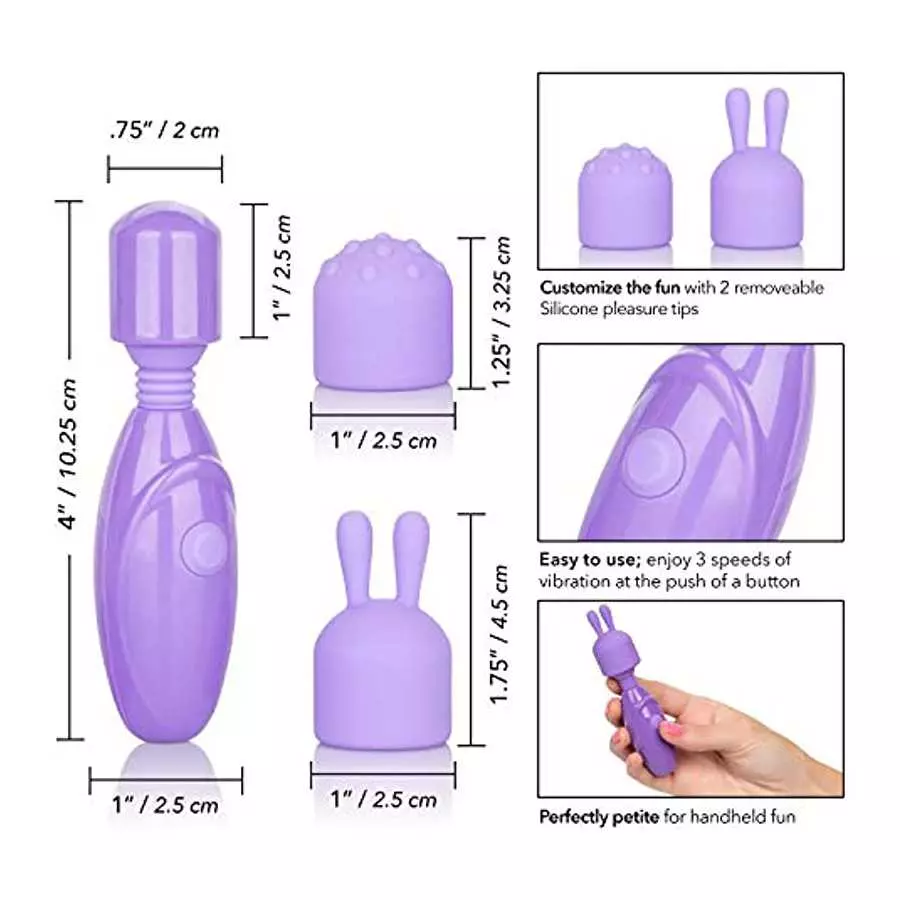 CalExotics Dr. Laura Berman® Olivia™ Rechargeable Mini Massager with Attachments - Lavender